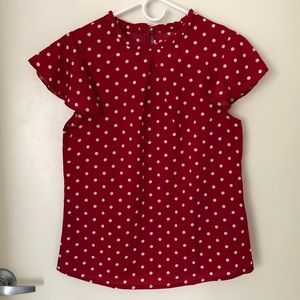 Sheik Red Polka Dot Dress Shirt